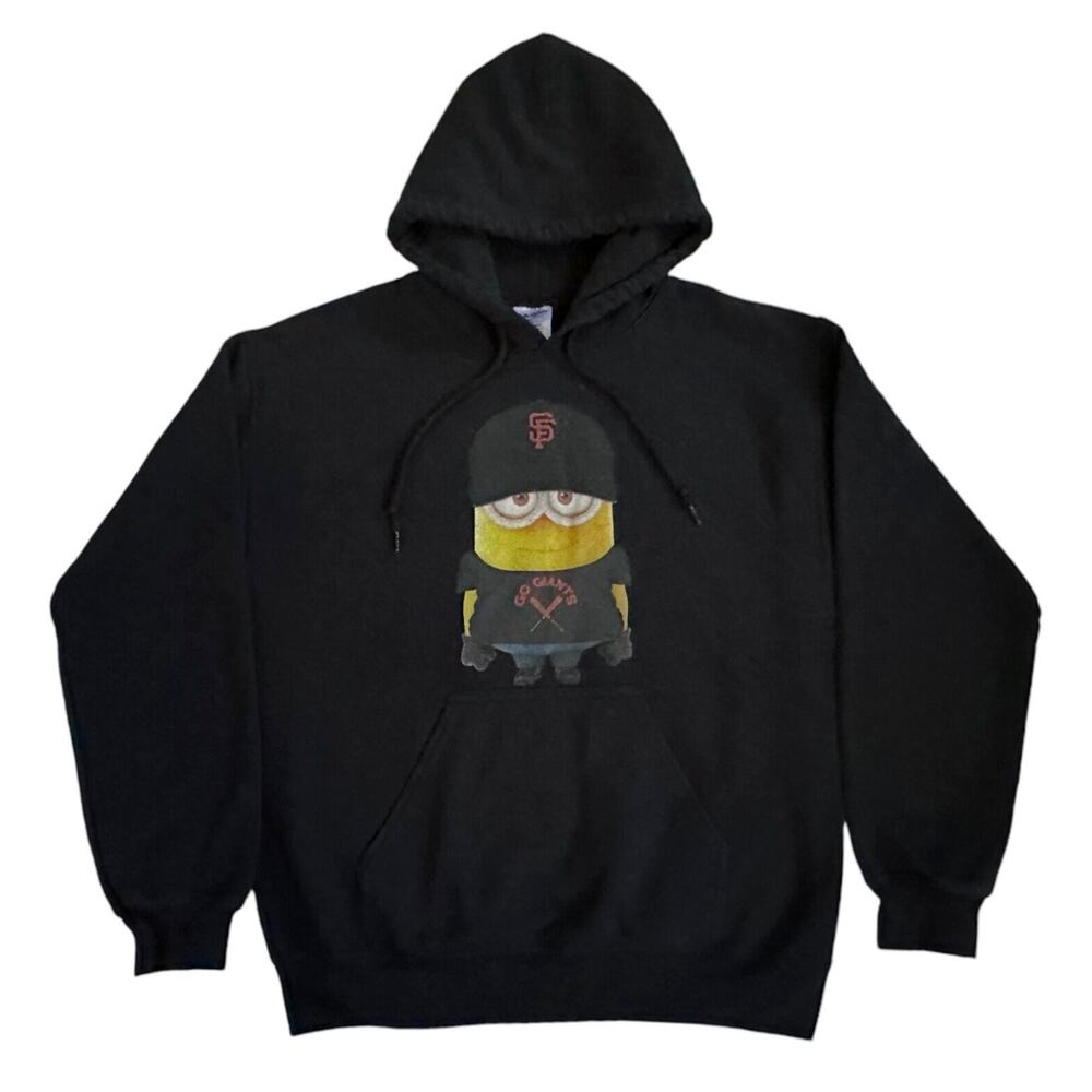 San Francisco SF Giants MLB MINION Hoodie Sweater Pullover Black Size Small Mens